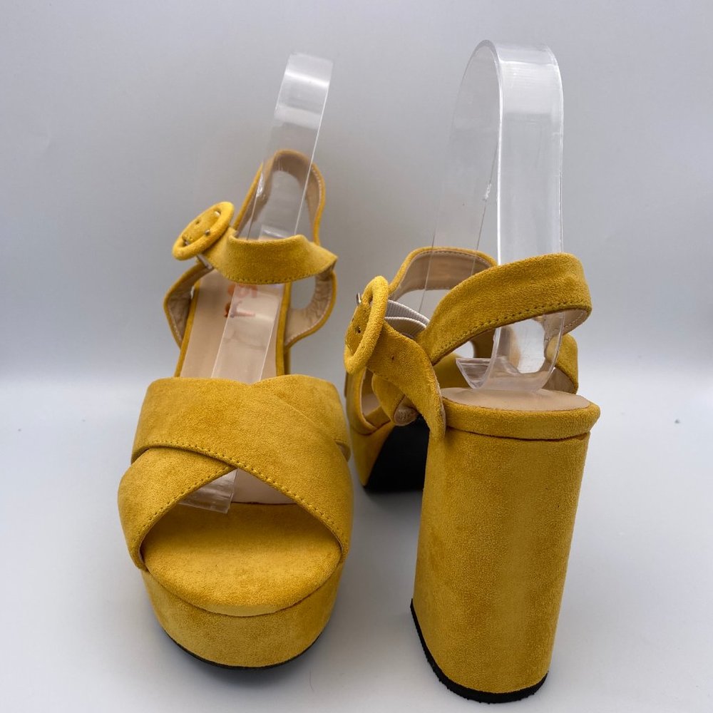 FSJ Summer Ankle Strap Chunky Heel Sandal Peep Toe_6